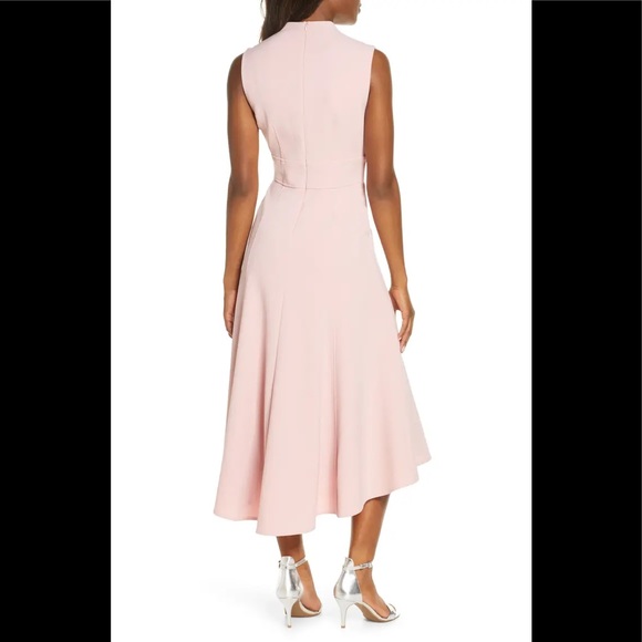 Eliza J sleeveless high low soft pink midi dress - Picture 2 of 16